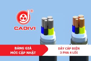 Báo Giá Dây Cáp Điện 3 Pha 4 Lõi CADIVI