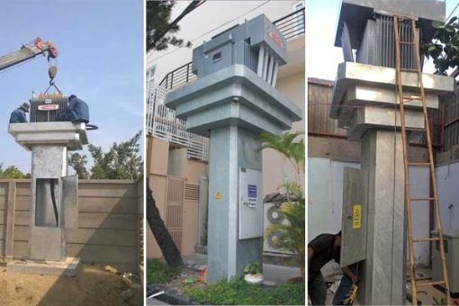 Trạm biến áp trụ thép đơn thân đặt MBA 100kVA - 800kVA