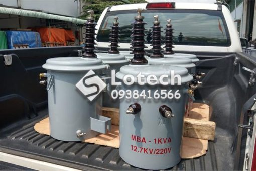 Máy Biến Áp Cấp Nguồn Ngâm Dầu 1kVA 12.7kV/220V 1P 1 Sứ