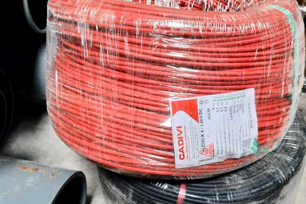 Cáp điện năng lượng mặt trời CADIVI - Lotech giao hàng tận công trình