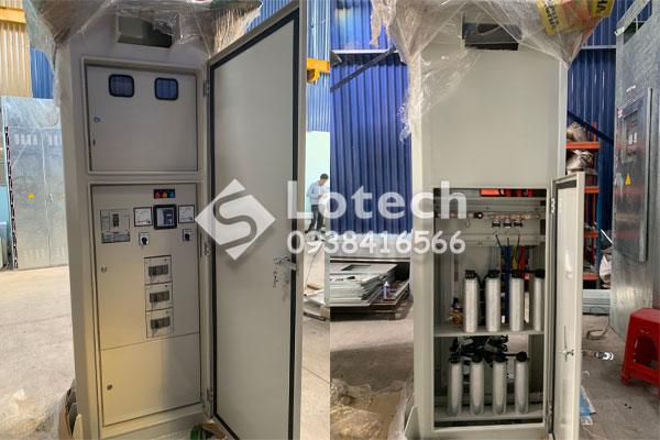Lotech cung cấp trụ thép đỡ máy biến áp lắp đặt sẵn thiết bị