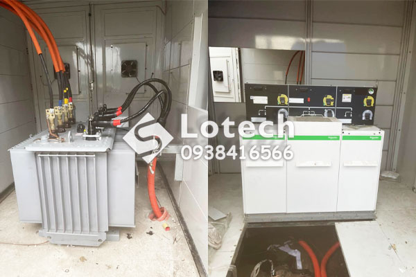 Ngăn máy biến áp và tủ trung thế trạm kios 250kVA