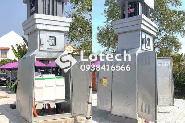 Trạm biến áp hợp bộ kiểu đứng tích hợp tủ RMU 3 ngăn