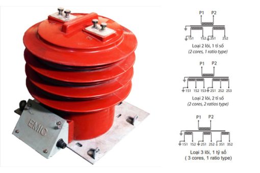 Biến dòng EMIC 22kV loại khô ngoài trời 2 mạch đo lường