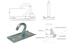 Móc Treo Cáp ABC Đơn - Ốp Cột Móc Treo Cáp Vặn Xoắn