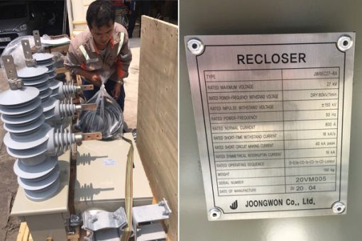 Máy Cắt Tự Đóng Lại Recloser Joongwon Korea