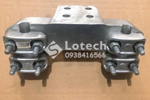 Kẹp Cực Vuông Góc Ra 2 Dây Bản Cực 4 Lỗ