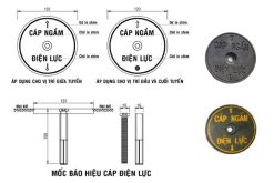 Bản Vẽ Mốc Định Vị Cáp Ngầm Bằng Gang