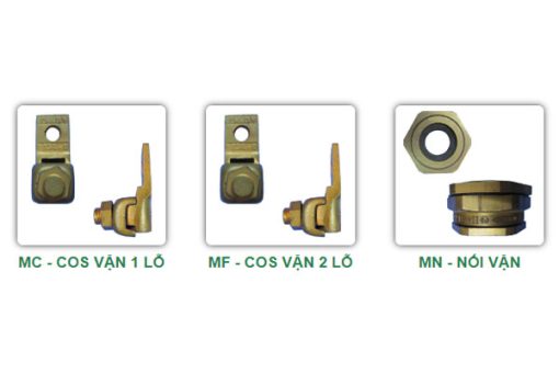 Đầu Cos Vặn 1 Lỗ, 2 Lỗ, Cos Đồng Nối Vặn