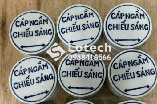 Mốc Sứ Cảnh Báo Cáp Ngầm Chiếu Sáng