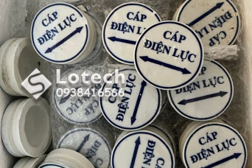 Mốc sứ báo hiệu cáp ngầm - Sứ điện lực