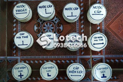 Mốc Sứ Cảnh Báo Cáp Ngầm - Nước Ngầm - Tiếp Địa