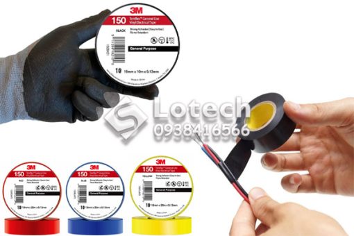 Băng Keo Điện PVC 3M Templex 150, 160 (Đen, Xanh, Vàng, Đỏ)