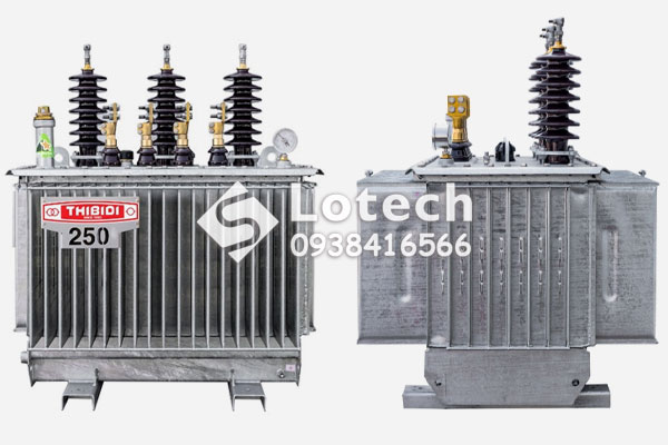 Máy biến áp THIBIDI 250kVA vỏ mạ kẽm mẫu mới