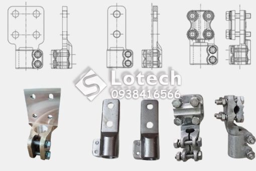 Bản vẽ cấu tạo các loại kẹp cực Recloser