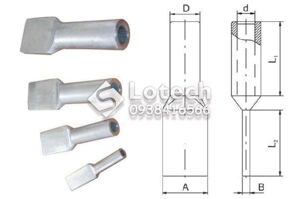 Bản vẽ cấu tạo đầu cốt thẻ bài nhôm