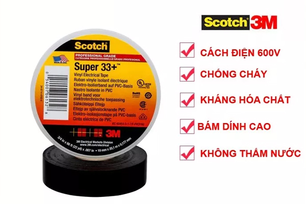 Băng cách điện chuyên dùng cao cấp Scotch Super 33+