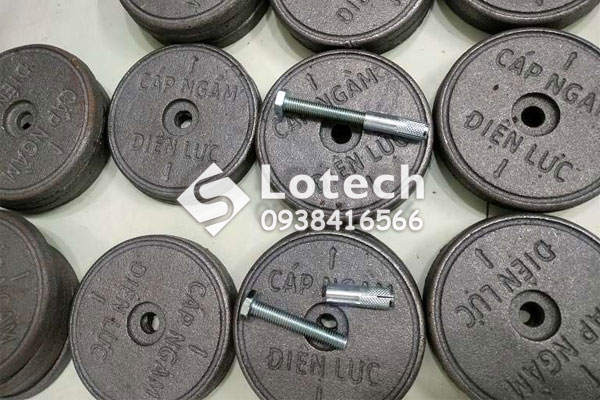 Mốc gang cảnh báo cáp ngầm trung thế