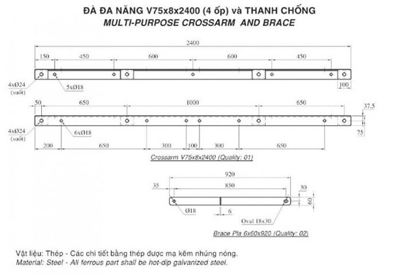 Cấu tạo đà đa năng V75