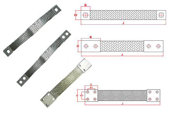 Dây đồng bện tiếp địa 1 lỗ, 2 lỗ, 4 lỗ