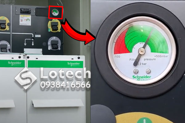 Đồng hồ báo khí SF6 cho tủ RM6 Schneider