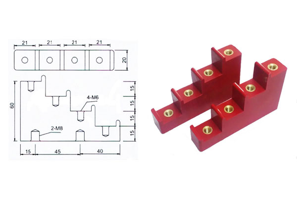 Gối sứ đỡ thanh cái bậc thang CT4-20