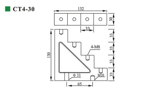 Gối sứ đỡ thanh cái bậc thang CT4-30