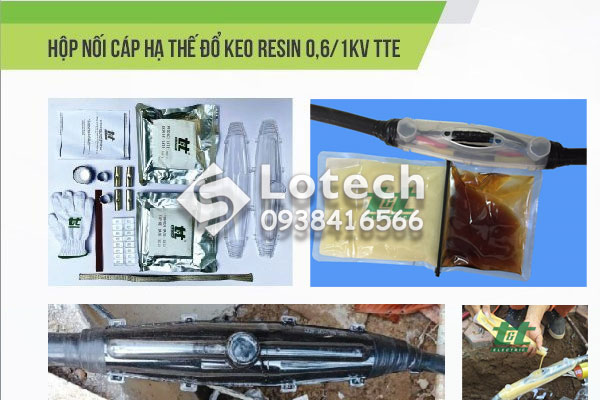 Hộp nối cáp hạ thế đổ keo Resin TTE