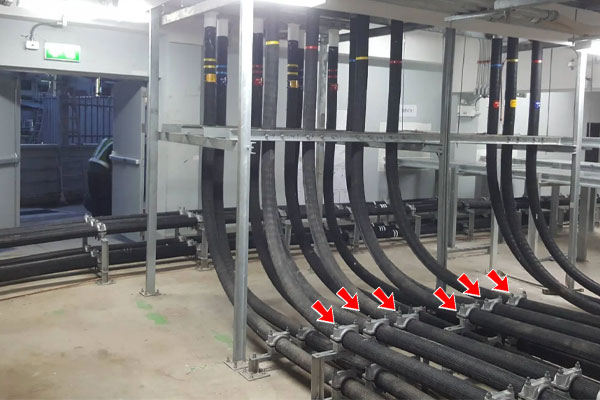 Lắp đặt kẹp cáp phi từ tính cho tuyến cáp ngầm cao thế