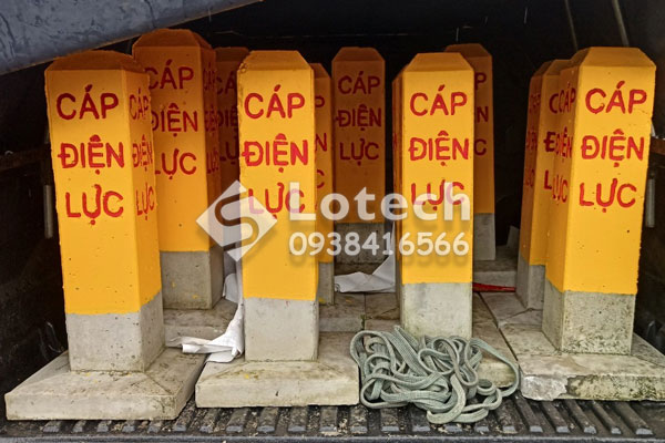 Lotech chuyên sản xuất cọc bê tông cảnh báo cáp ngầm