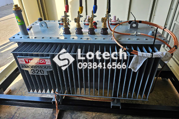 Máy biến áp 320kVA Amorphous THIBIDI lắp đặt trong trạm kios