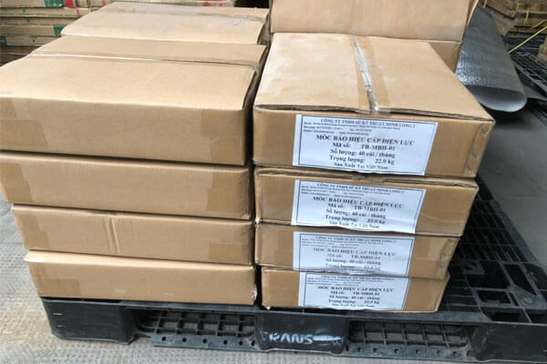 Mốc sứ báo hiệu cáp điện lực hãng Minh Long 2