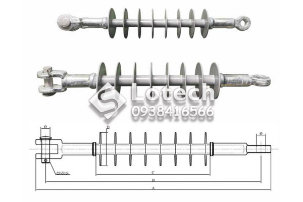 Sứ Cách Điện Treo Polymer Tuấn Ân