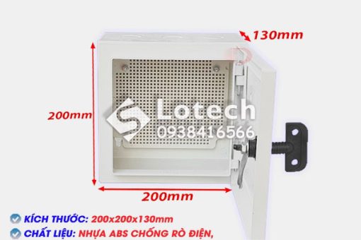 Tủ Điện Nhựa 200x200x130mm Pát Nhựa Lihhan