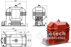 Bản vẽ cấu tạo biến áp đo lường EMIC 22kV trong nhà