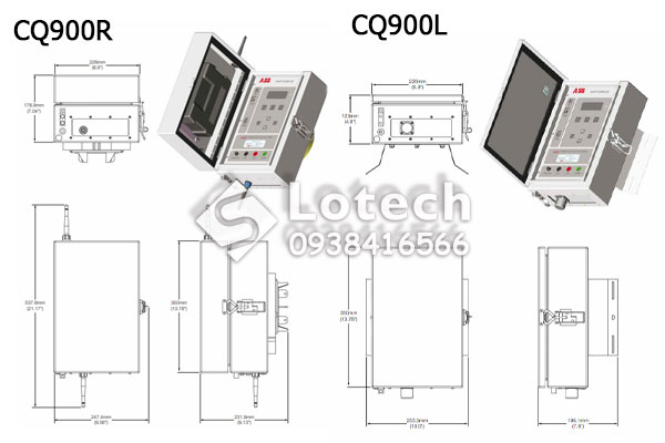 Bản vẽ cấu tạo bộ điều khiển tụ ABB CQ900