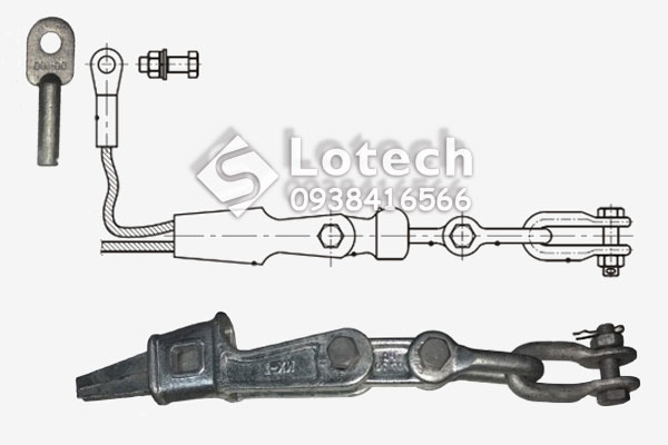 Chuỗi néo đơn dây chống sét 70kN