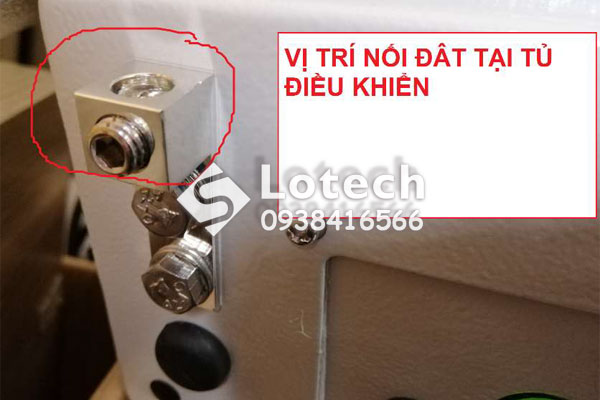 Vị trí nối đất trên tủ điều khiển