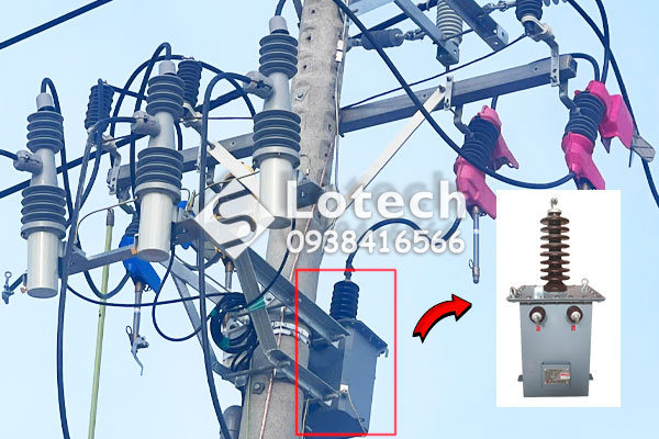 Máy biến áp cấp nguồn dầu cho dao cắt tụ bù