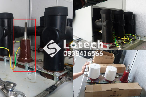 Sứ xuyên kết nối thanh cái nóc tủ RMU ABB