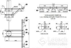 Bản vẽ bộ giá treo dao cắt tụ bù trung thế