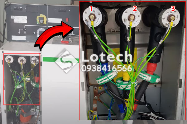 Bộ 3 cảm biến điện áp lắp đặt đầu cáp T-Plug tủ RMU Schneider