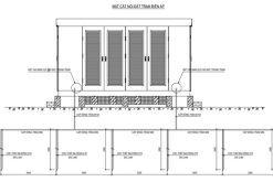 Mặt cắt nối đất trạm biến áp kios