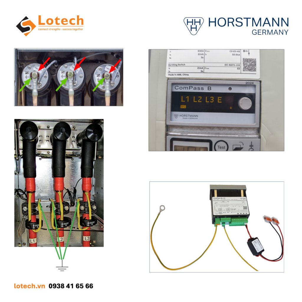 Bộ cảnh báo sự cố đầu cáp Compass B lắp tủ RMU
