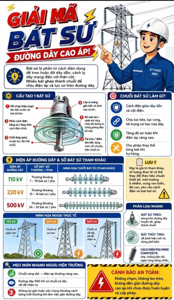 Bát sứ đường dây cao áp