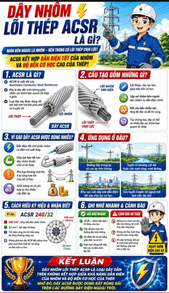 Dây nhôm lõi thép ACSR