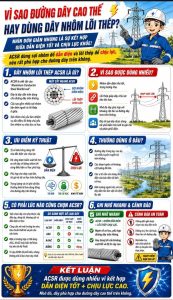 Ứng dụng dây nhôm lõi thép đường dây cao thế