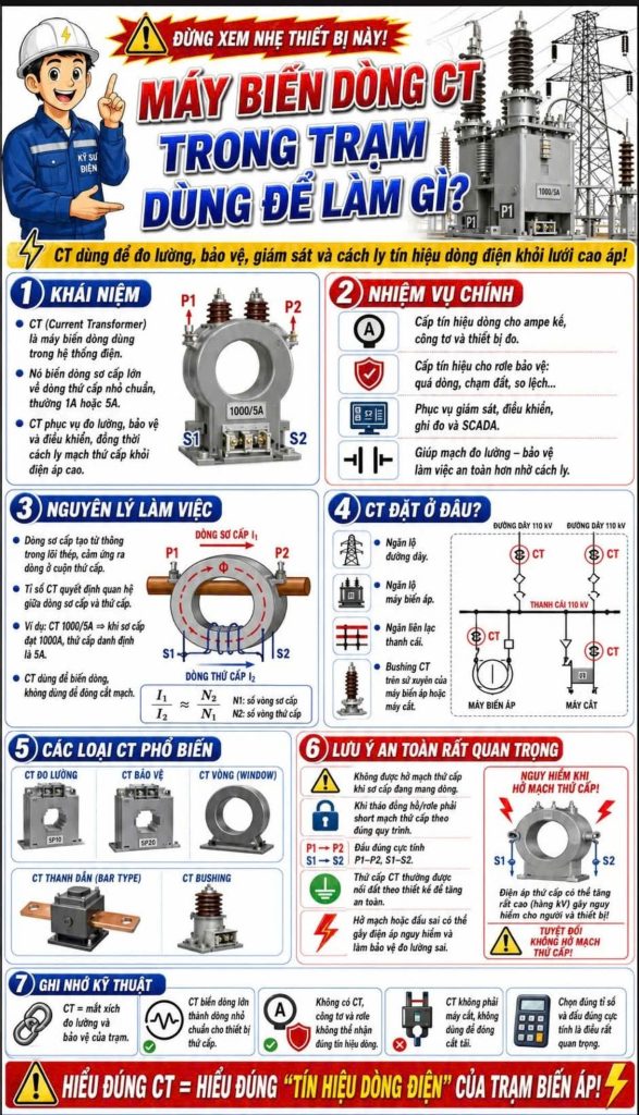 Máy biến dòng trong trạm biến áp