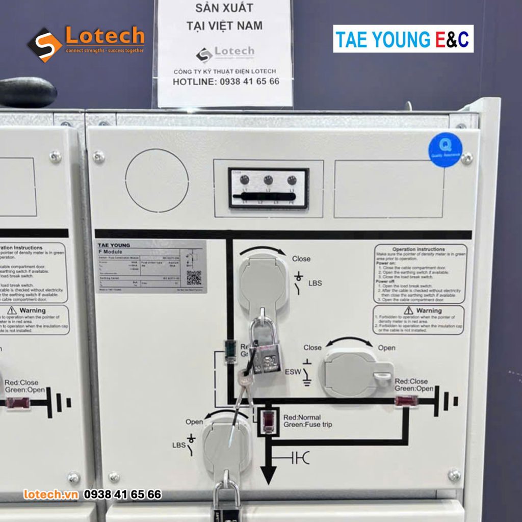 Tủ máy cắt trung thế ngăn F 24kV tủ RMU Tae Young